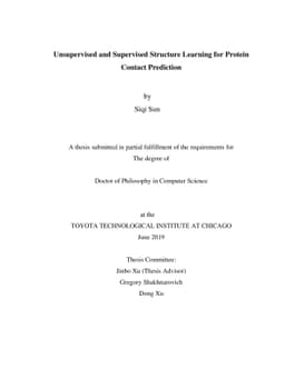 Unsupervised and Supervised Structure Learning for Protein Contact
  Prediction