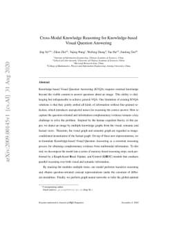 Cross-modal Knowledge Reasoning for Knowledge-based Visual Question
  Answering
