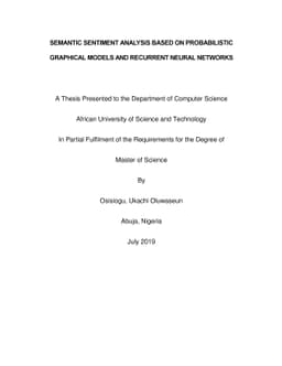 Semantic Sentiment Analysis Based on Probabilistic Graphical Models and
  Recurrent Neural Network