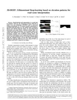 3D-DEEP: 3-Dimensional Deep-learning based on elevation patterns forroad
  scene interpretation