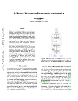 LiftFormer: 3D Human Pose Estimation using attention models