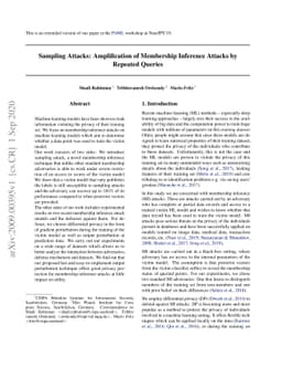 Sampling Attacks: Amplification of Membership Inference Attacks by
  Repeated Queries