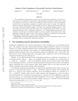 Adaptive Path Sampling in Metastable Posterior Distributions