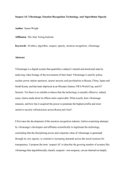 Suspect AI: Vibraimage, Emotion Recognition Technology, and Algorithmic
  Opacity
