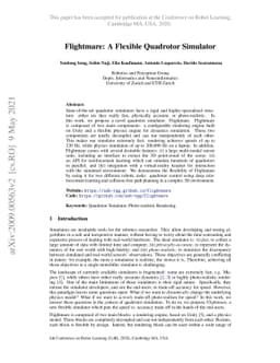 Flightmare: A Flexible Quadrotor Simulator