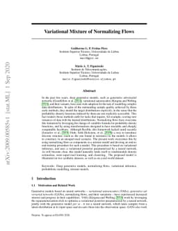 Variational Mixture of Normalizing Flows