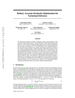 Robust, Accurate Stochastic Optimization for Variational Inference