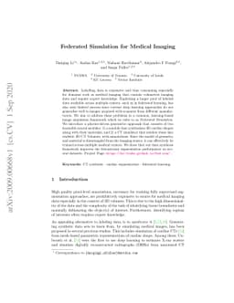 Fed-Sim: Federated Simulation for Medical Imaging