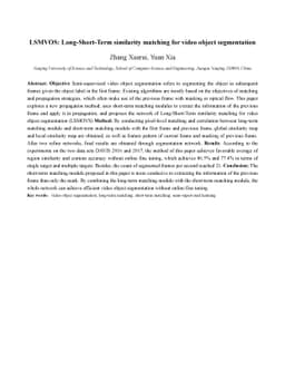 LSMVOS: Long-Short-Term Similarity Matching for Video Object
