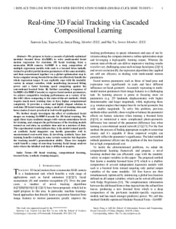 Real-time 3D Facial Tracking via Cascaded Compositional Learning