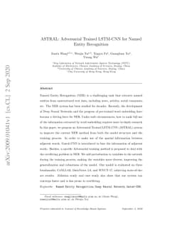 ASTRAL: Adversarial Trained LSTM-CNN for Named Entity Recognition