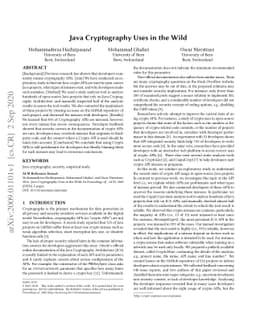 Java Cryptography Uses in the Wild