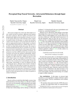 Perceptual Deep Neural Networks: Adversarial Robustness through Input
  Recreation
