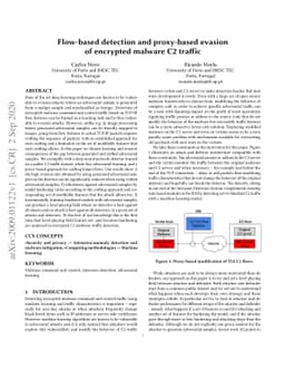 Flow-based detection and proxy-based evasion of encrypted malware C2
  traffic