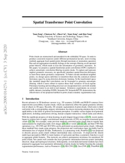Spatial Transformer Point Convolution