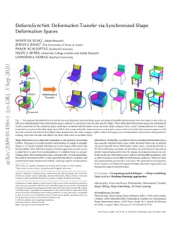 DeformSyncNet: Deformation Transfer via Synchronized Shape Deformation
  Spaces