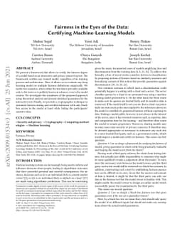 Fairness in the Eyes of the Data: Certifying Machine-Learning Models