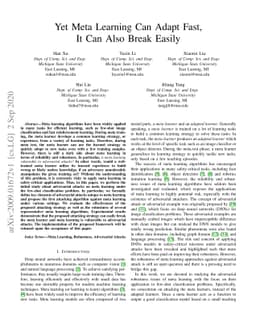 Yet Meta Learning Can Adapt Fast, It Can Also Break Easily