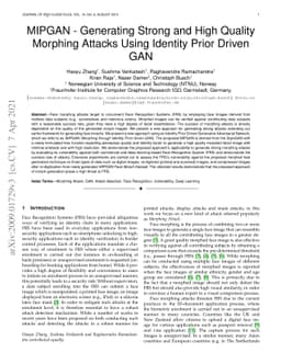 MIPGAN -- Generating Strong and High Quality Morphing Attacks Using
  Identity Prior Driven GAN