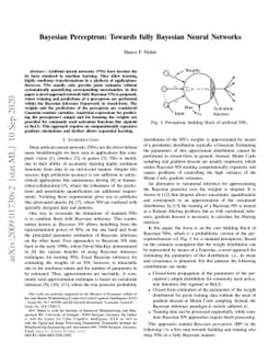 Bayesian Perceptron: Towards fully Bayesian Neural Networks