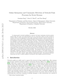 Online Estimation and Community Detection of Network Point Processes for
  Event Streams