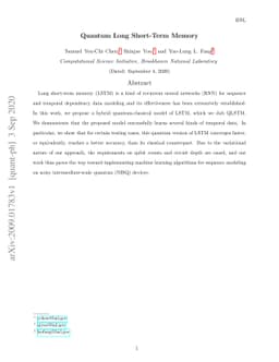 Quantum Long Short-Term Memory