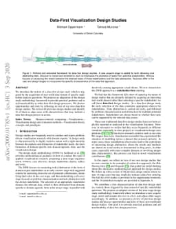 Data-First Visualization Design Studies