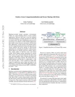 Enclave-Aware Compartmentalization and Secure Sharing with Sirius