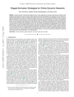 Staged Animation Strategies for Online Dynamic Networks