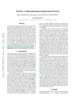 SEANet: A Multi-modal Speech Enhancement Network