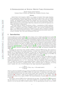 A Generalization of Spatial Monte Carlo Integration