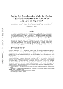 End-to-End Deep Learning Model for Cardiac Cycle Synchronization from
  Multi-View Angiographic Sequences