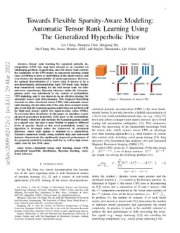 Towards Flexible Sparsity-Aware Modeling: Automatic Tensor Rank Learning
  Using The Generalized Hyperbolic Prior