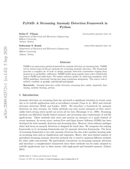 PySAD: A Streaming Anomaly Detection Framework in Python