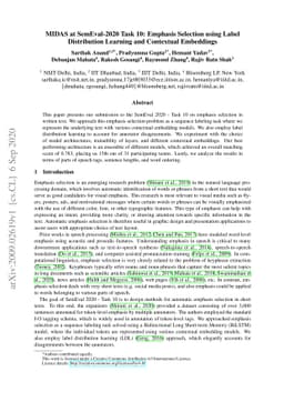 MIDAS at SemEval-2020 Task 10: Emphasis Selection using Label
  Distribution Learning and Contextual Embeddings