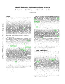 Design Judgment in Data Visualization Practice