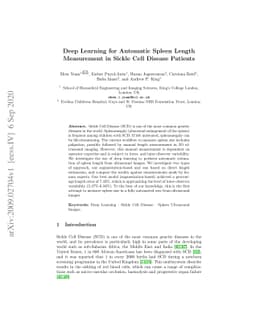 Deep Learning for Automatic Spleen Length Measurement in Sickle Cell
  Disease Patients