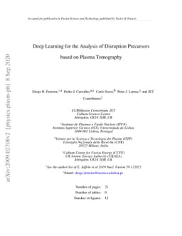 Deep Learning for the Analysis of Disruption Precursors based on Plasma
  Tomography