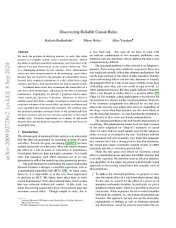 Discovering Reliable Causal Rules