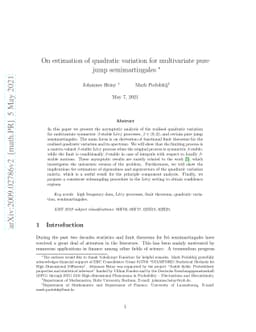 On estimation of quadratic variation for multivariate pure jump
  semimartingales