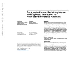 Back to the Future: Revisiting Mouse and Keyboard Interaction for
  HMD-based Immersive Analytics
