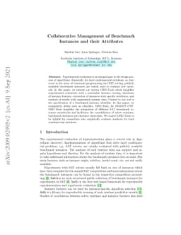 Collaborative Management of Benchmark Instances and their Attributes