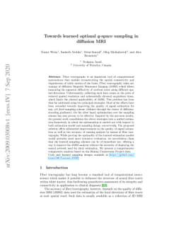 Towards learned optimal q-space sampling in diffusion MRI