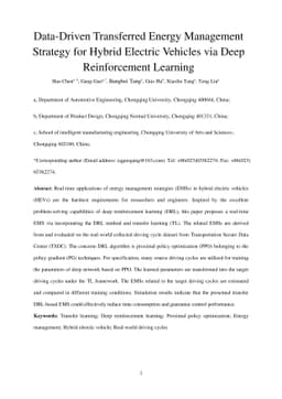 Data-Driven Transferred Energy Management Strategy for Hybrid Electric
  Vehicles via Deep Reinforcement Learning
