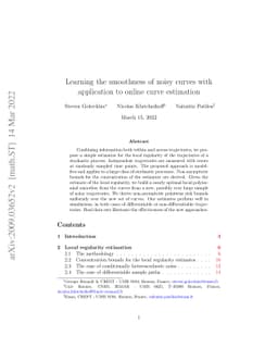 Learning the smoothness of noisy curves with application to online curve
  estimation
