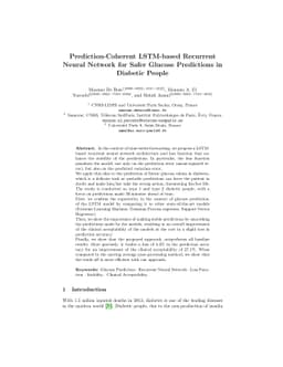 Prediction-Coherent LSTM-based Recurrent Neural Network for Safer
  Glucose Predictions in Diabetic People