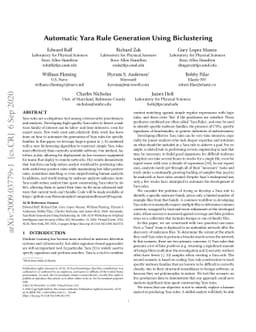 Automatic Yara Rule Generation Using Biclustering