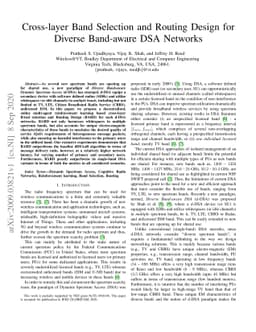 Cross-layer Band Selection and Routing Design for Diverse Band-aware DSA
  Networks