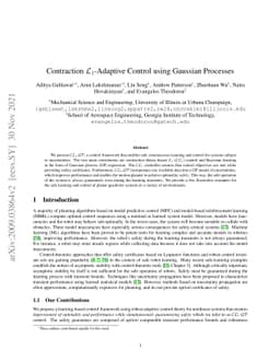 Contraction $\mathcal{L}_1$-Adaptive Control using Gaussian Processes
