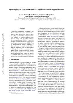 Quantifying the Effects of COVID-19 on Mental Health Support Forums